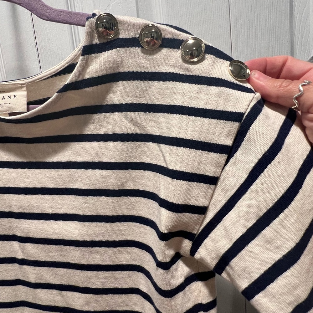 Sezane Emy Stripe Mini Dress Size Medium. - Picture 4 of 5